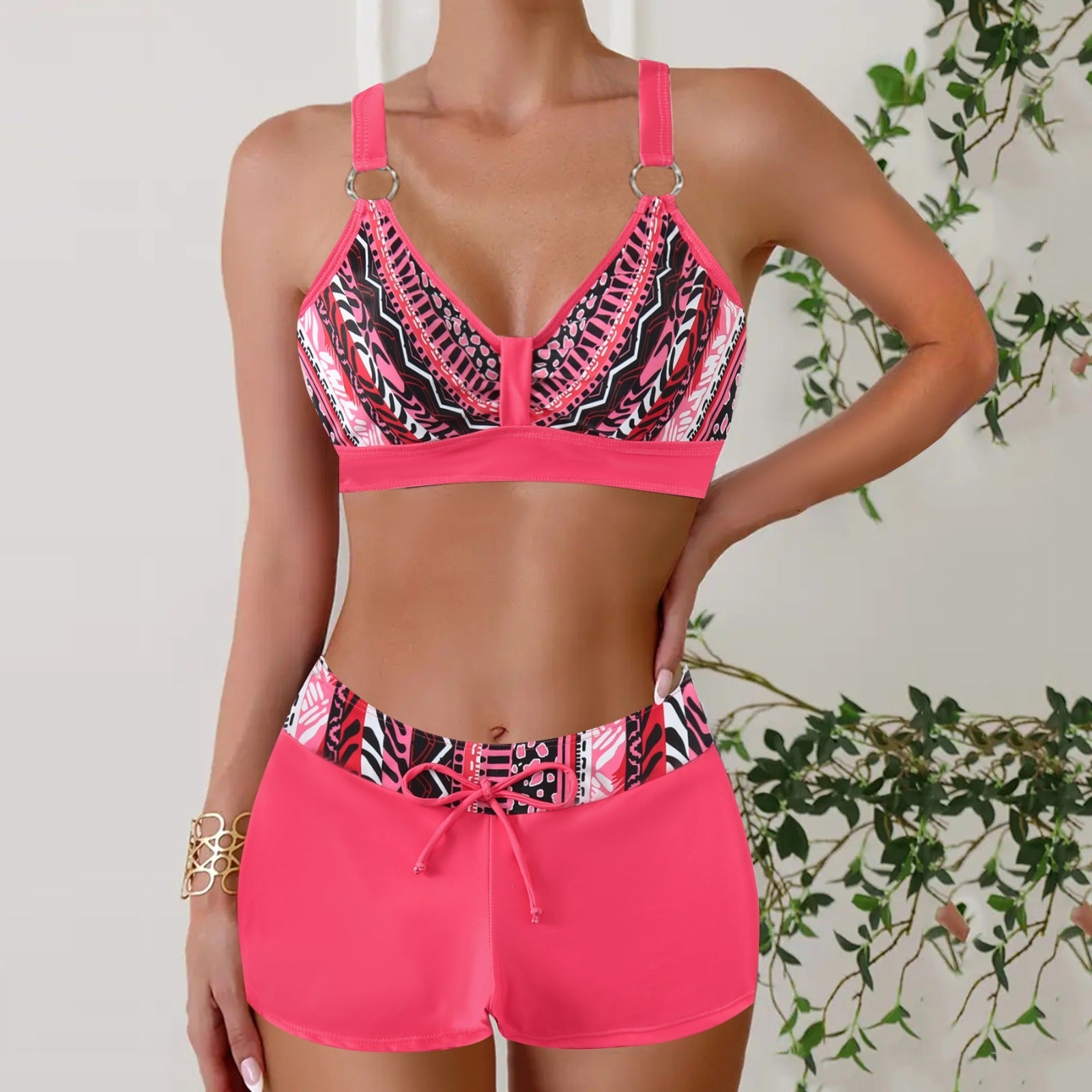 Two-Piece Swimsuit for Women – Elegant Adjustable Bikini Set for Summer