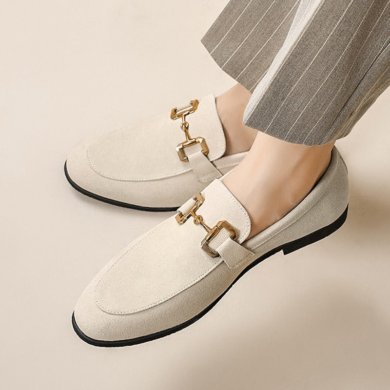 Men's Black Loafers with Arch Support – Elegant Slip-On Shoes