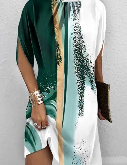 Asymmetric Midi Dress for Women – Elegant Wedding Guest & Summer Dress
