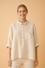 Casual Shirt for Women – Breathable Cotton Everyday Shirt – Cecilia