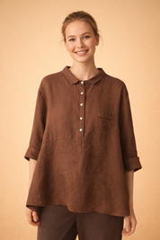 Casual Shirt for Women – Breathable Cotton Everyday Shirt – Cecilia