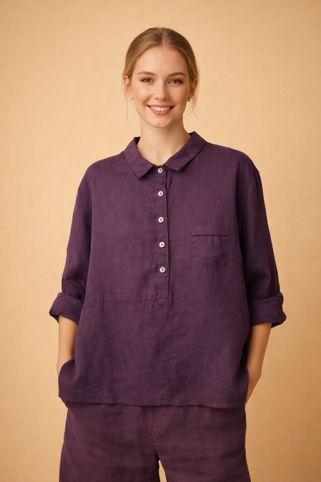 Casual Shirt for Women – Breathable Cotton Everyday Shirt – Cecilia