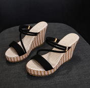 Women's Strappy Platform Sandals – Elegant Summer Sandals – Adelina