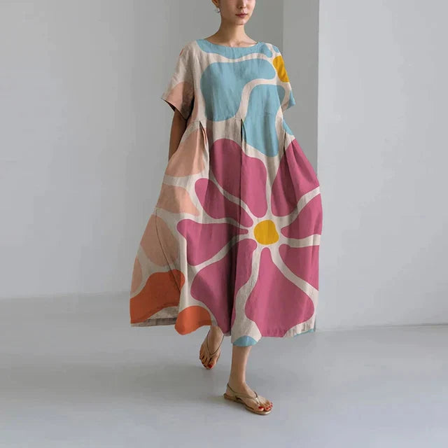 Floral Dress for Women – Relaxed Elegant Summer Dress – Zyra 0