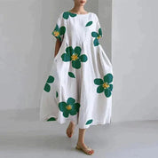 Floral Dress for Women – Relaxed Elegant Summer Dress – Zyra 2