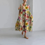 Floral Dress for Women – Relaxed Elegant Summer Dress – Zyra 4