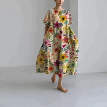 Floral Dress for Women – Relaxed Elegant Summer Dress – Zyra 4