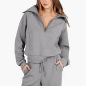Women's Tracksuit Set – Zip-Top & Wide-Leg Trouser Co-ord 11