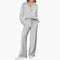 Women's Tracksuit Set – Zip-Top & Wide-Leg Trouser Co-ord 6