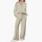 Women's Tracksuit Set – Zip-Top & Wide-Leg Trouser Co-ord 9