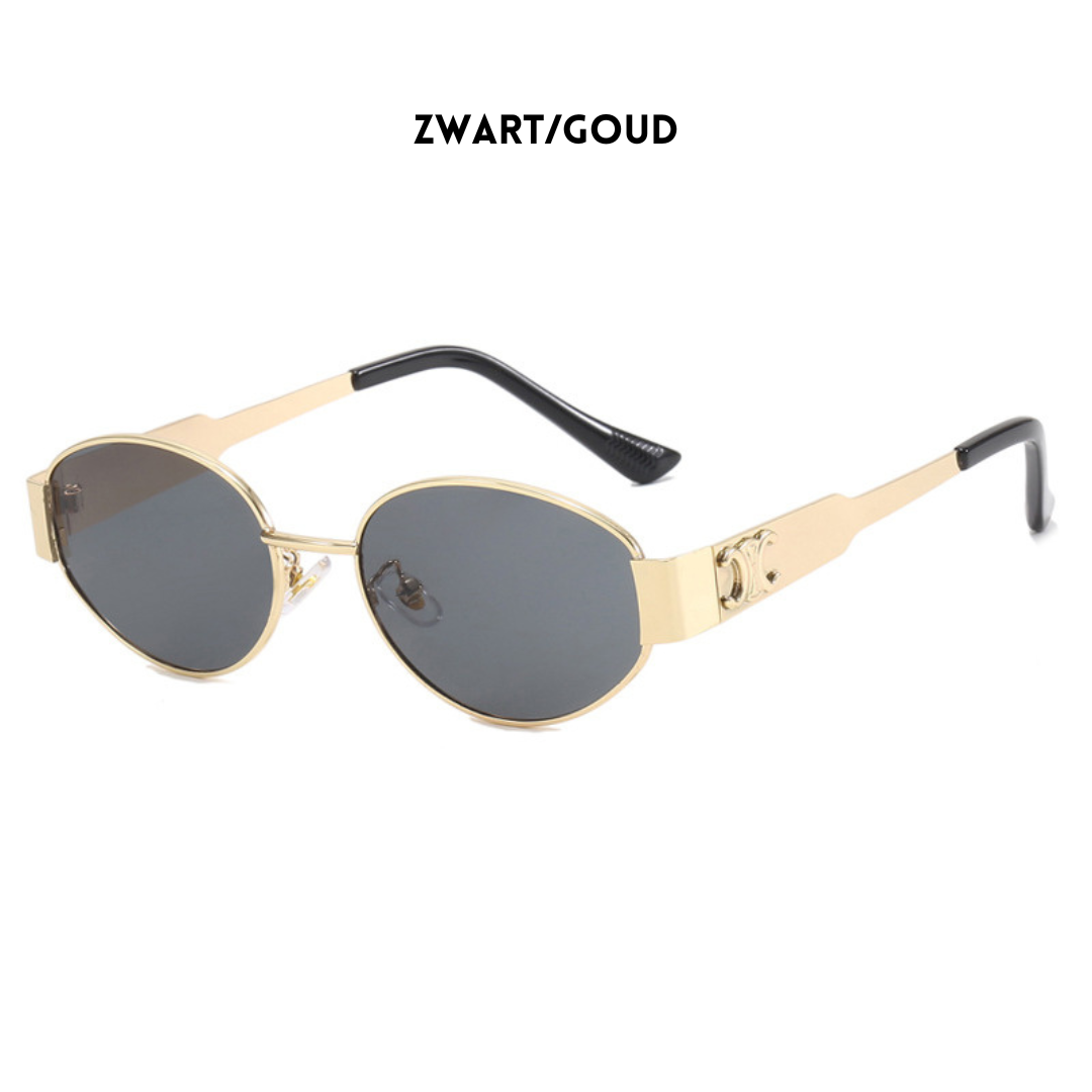 Gold Sunglasses for Women – Retro Round UV-Protection Sunglasses 1