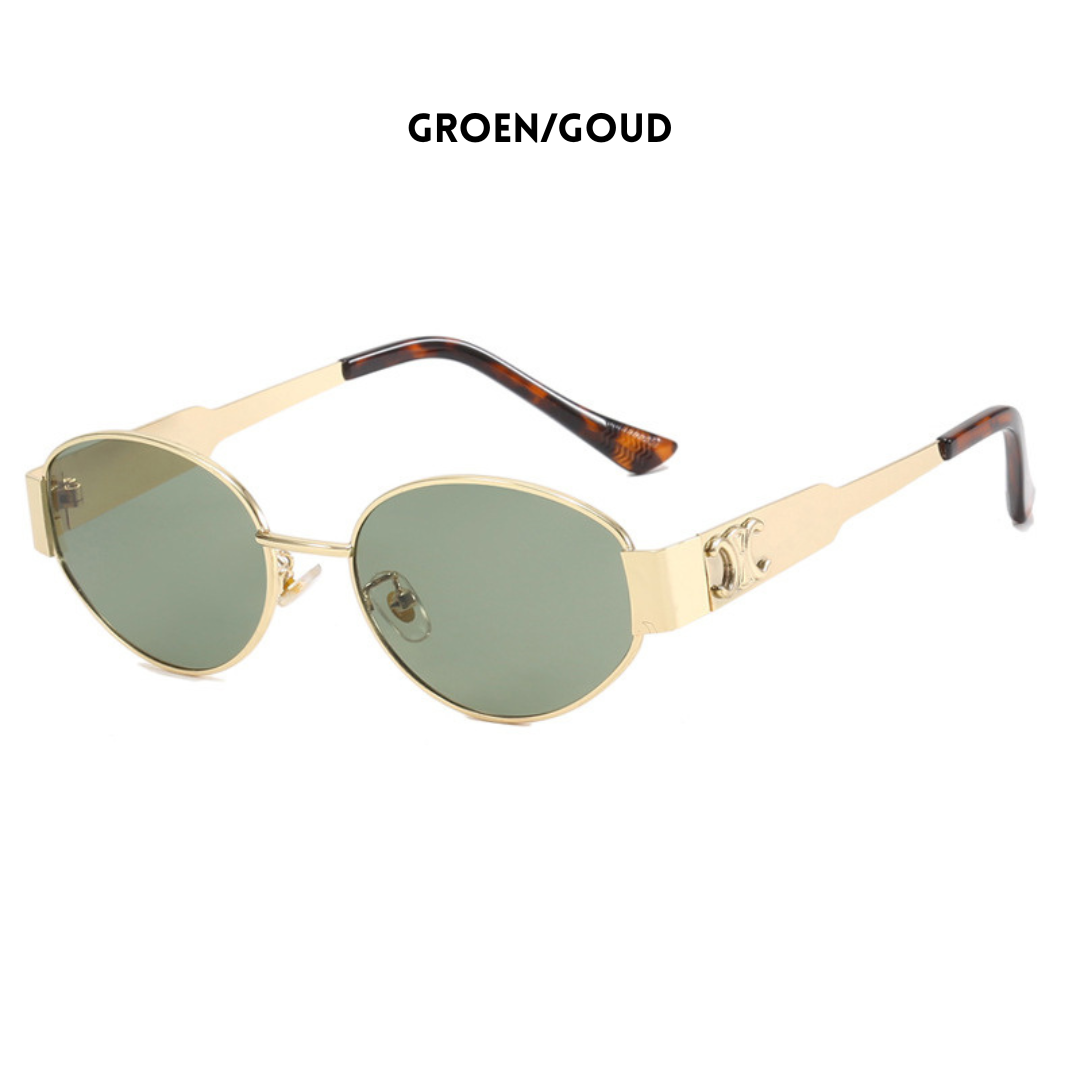 Gold Sunglasses for Women – Retro Round UV-Protection Sunglasses 2
