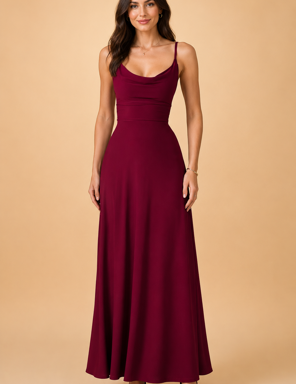 Sustainable Maxi Dress for Women – V-Neck Recycled Occasion Dress – Freya