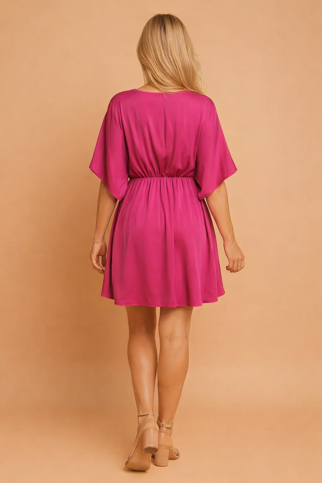 Satin Wrap Dress for Women – Luxurious Belted Occasion Dress – Rylee