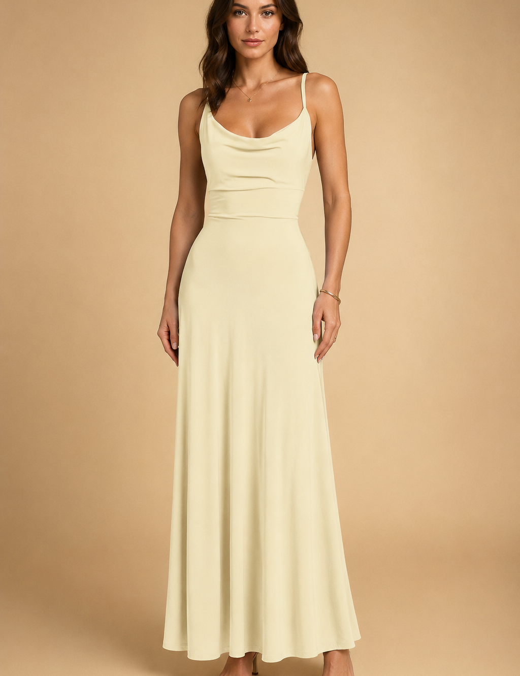Sustainable Maxi Dress for Women – V-Neck Recycled Occasion Dress – Freya