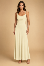 Sustainable Maxi Dress for Women – V-Neck Recycled Occasion Dress – Freya