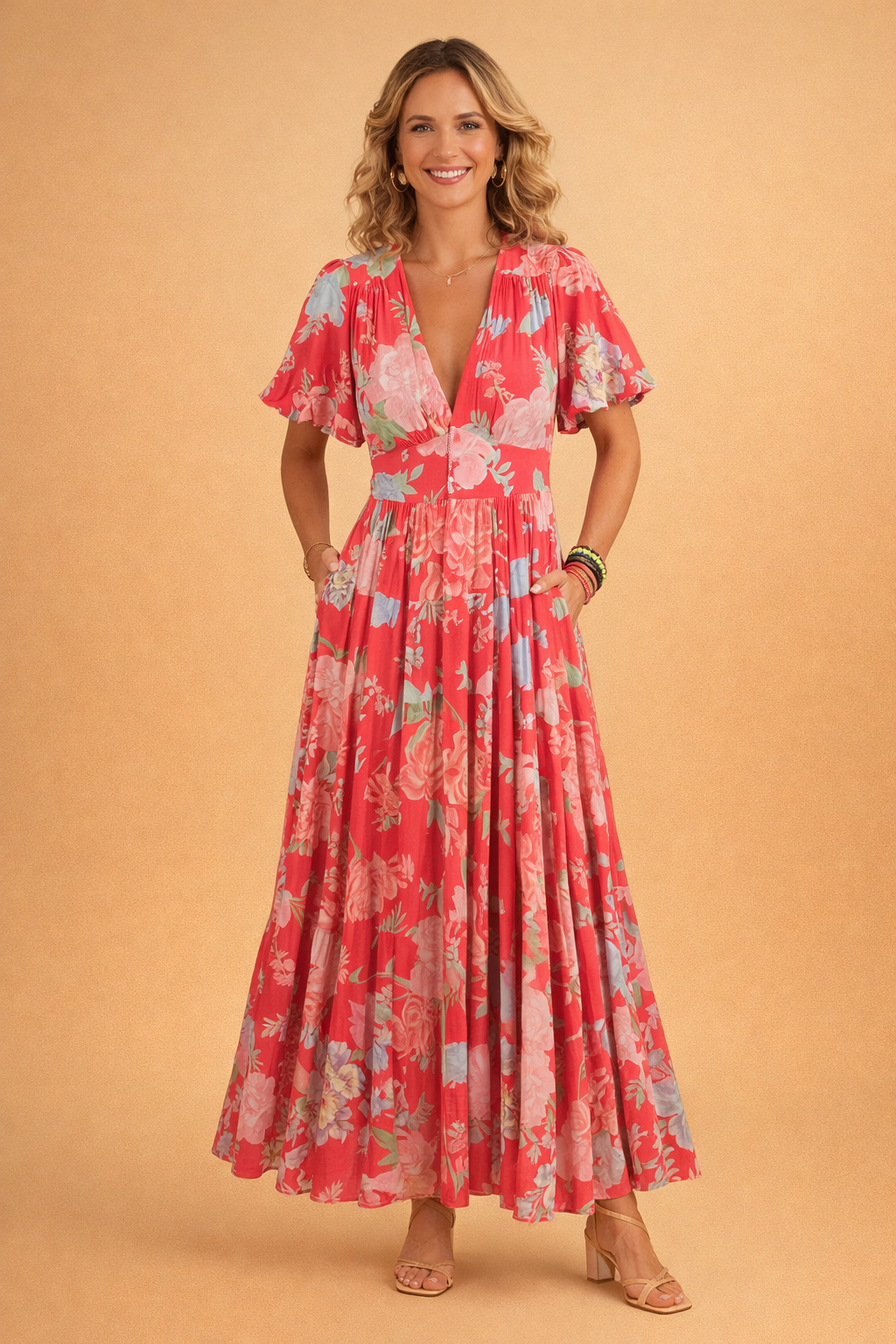 Floral Dress for Women – Fitted Classic Occasion Dress – Allie