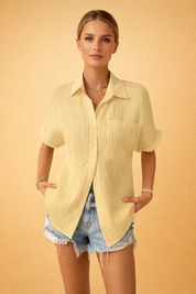 Button-Up Shirt for Women – Relaxed Lightweight Casual Shirt – Quinn