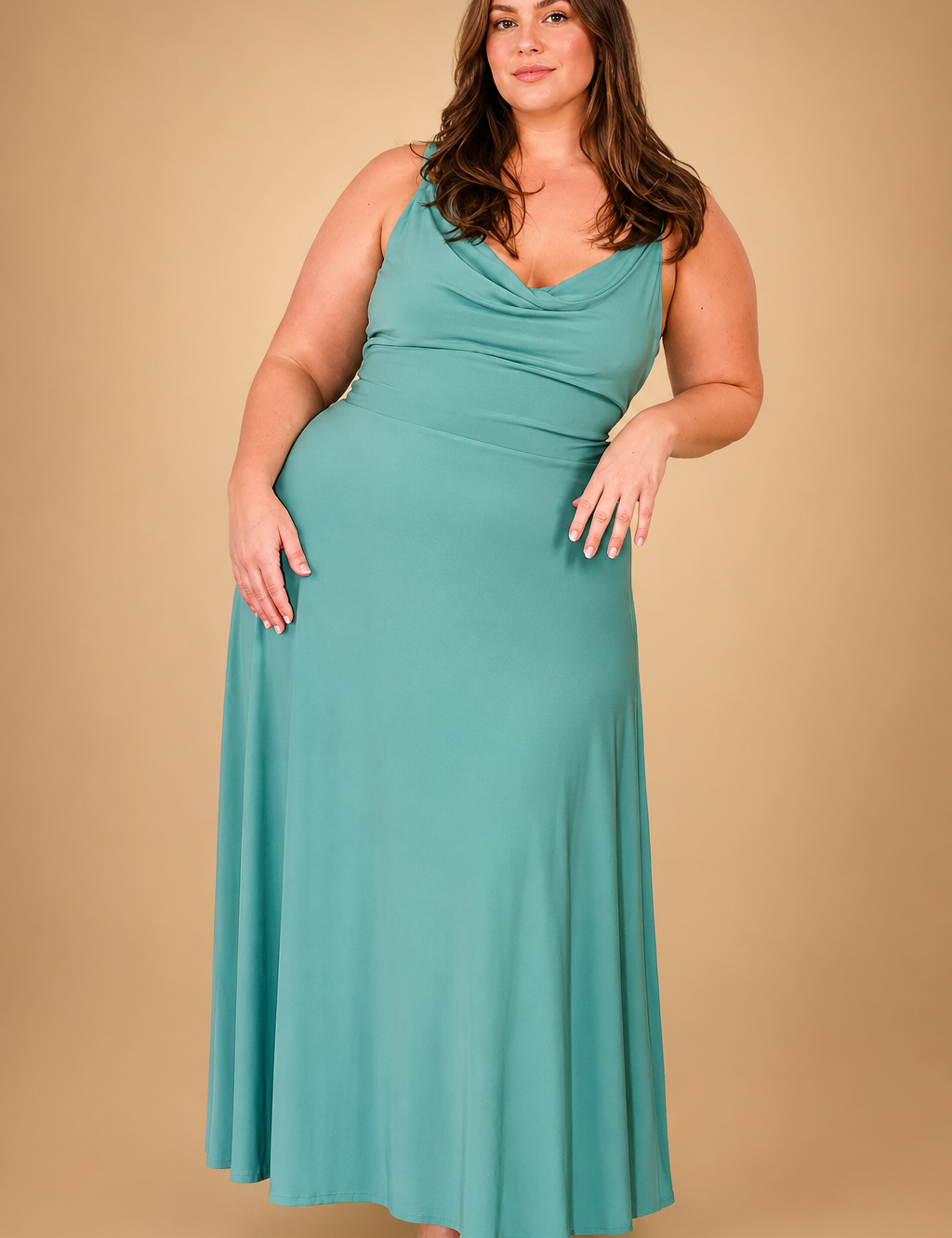 Sustainable Maxi Dress for Women – V-Neck Recycled Occasion Dress – Freya