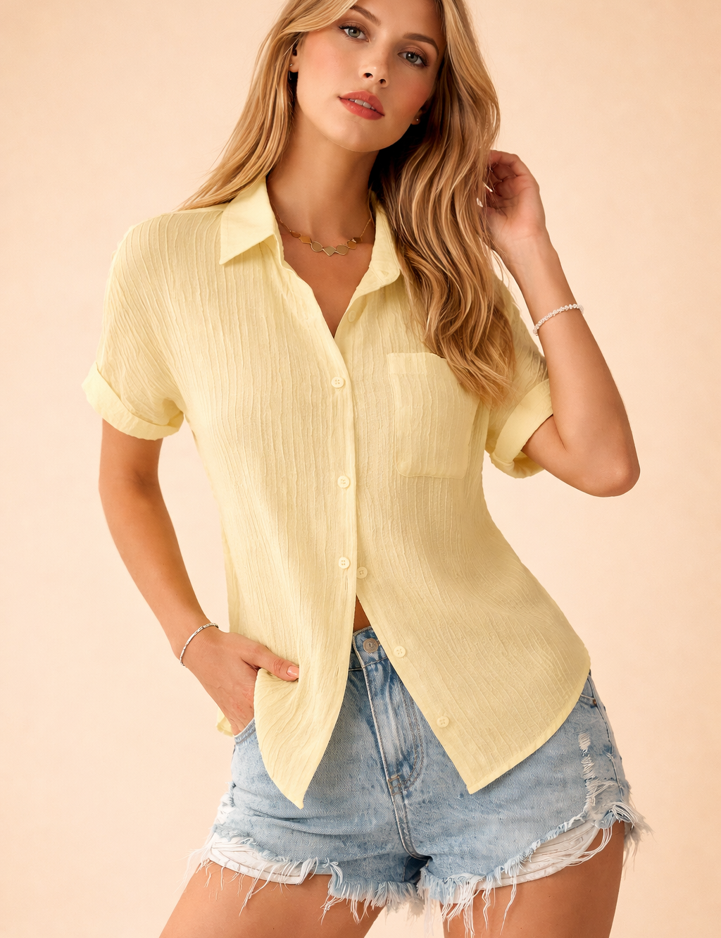 Short-Sleeve Polo Shirt for Women – Elegant Casual Polo Top – Charlotte