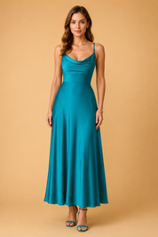 Sustainable Maxi Dress for Women – V-Neck Recycled Occasion Dress – Freya