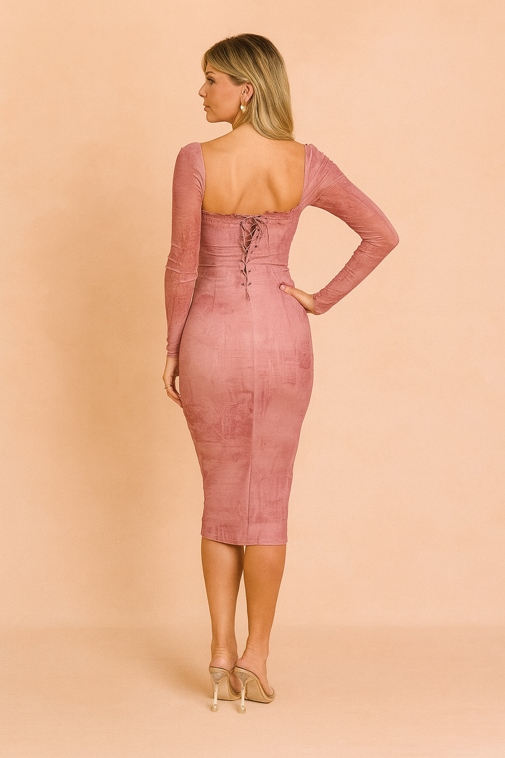 Pink Occasion Dress for Women – Elegant Wedding Guest Dress – Francine