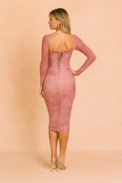 Pink Occasion Dress for Women – Elegant Wedding Guest Dress – Francine