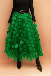 Women's Polka-Dot Skirt – Timeless Black Spotted Skirt – Laura