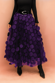 Women's Polka-Dot Skirt – Timeless Black Spotted Skirt – Laura