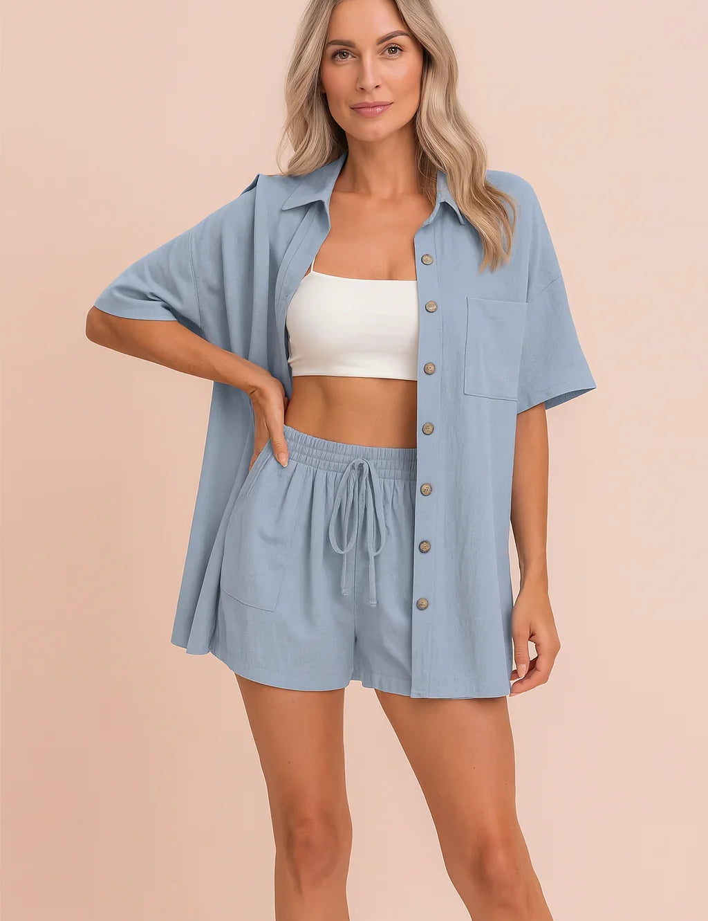 Top & Shorts Set for Women – Relaxed Two-Piece Summer Set – Kirra
