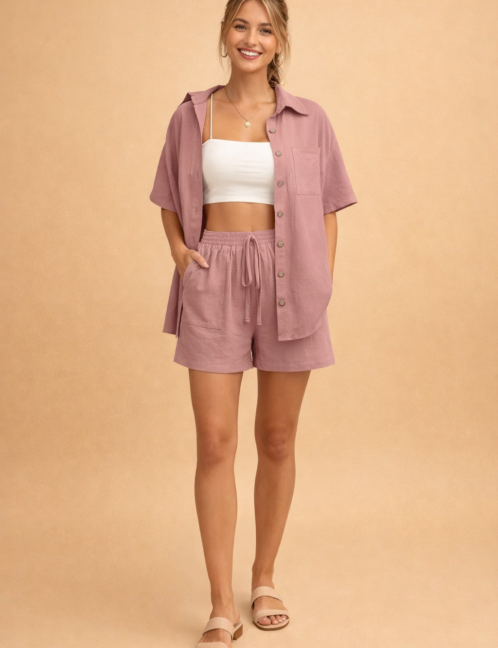 Top & Shorts Set for Women – Relaxed Two-Piece Summer Set – Kirra