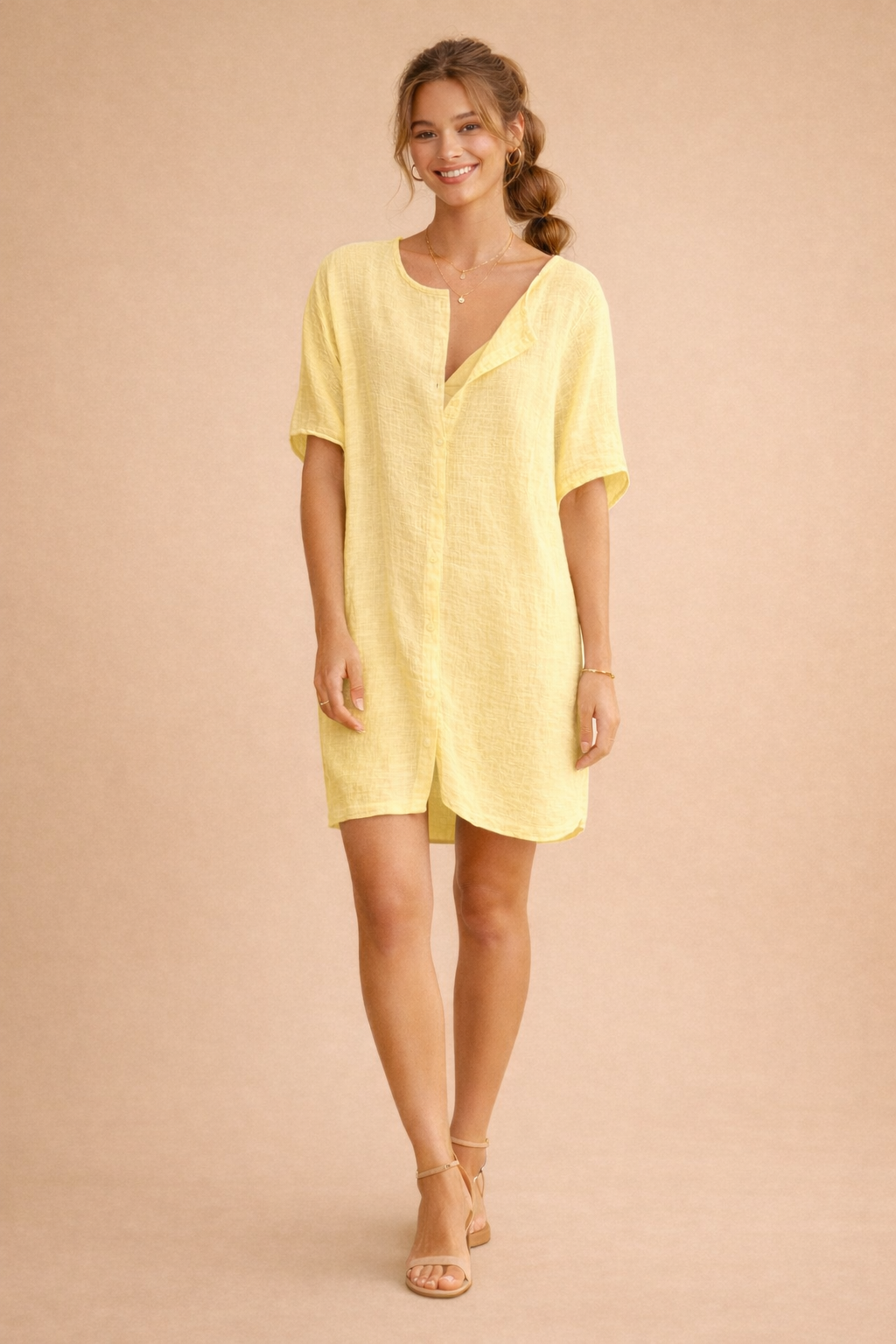 Beach Cover-Up Midi Dress for Women – Lightweight Swimwear Cover-Up – Marina