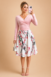 Women's Floral Dress Set – Vibrant Two-Piece Spring & Summer Dresses – Vivian
