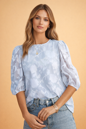 Puff-Sleeve Blouse for Women – Timeless Elegant Top – Airlie