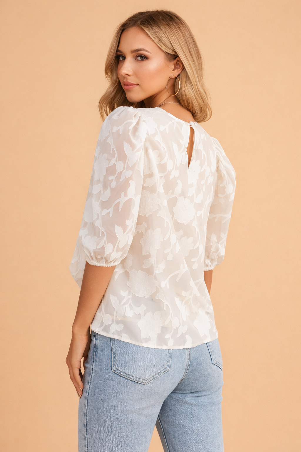 Puff-Sleeve Blouse for Women – Timeless Elegant Top – Airlie