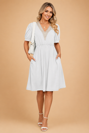Summer Dress for Women – Lightweight V-Neck Relaxed Dress – Ellie