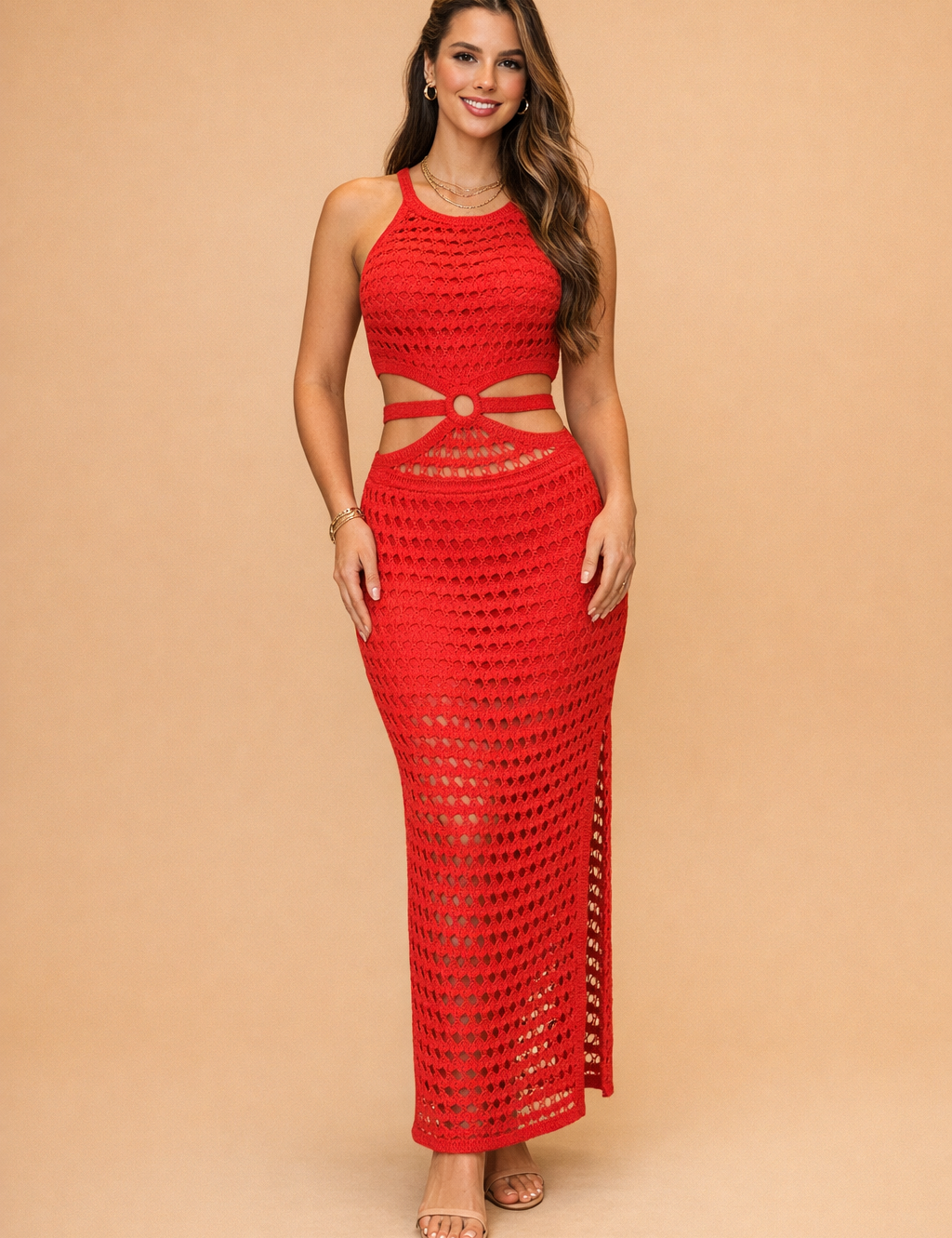 Sheer Mesh Dress for Women – Floaty Summer Occasion Dress – Hazel