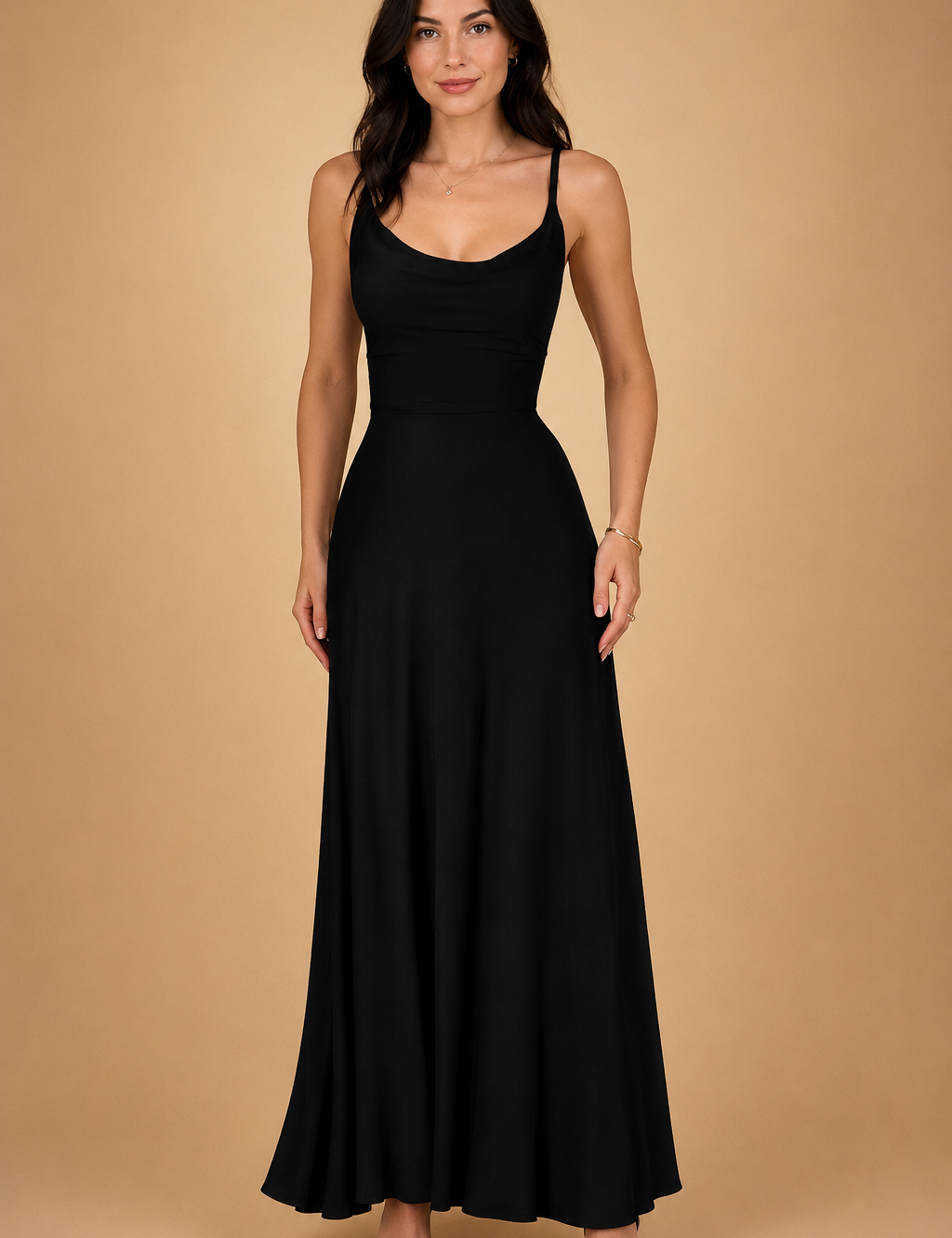 Sustainable Maxi Dress for Women – V-Neck Recycled Occasion Dress – Freya