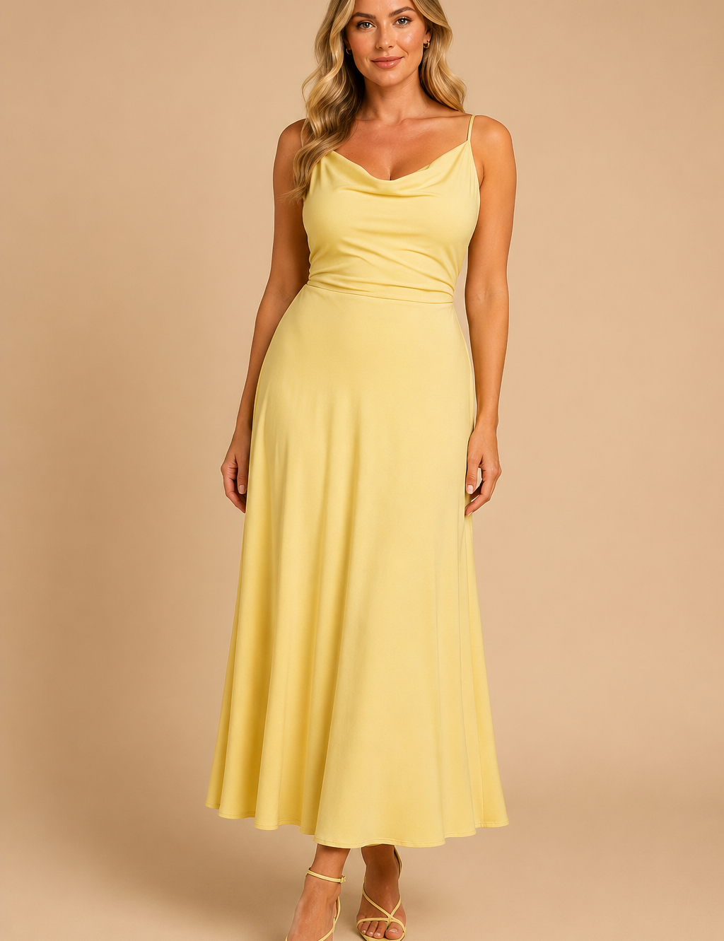 Sustainable Maxi Dress for Women – V-Neck Recycled Occasion Dress – Freya