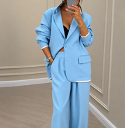 Blazer & Wide-Leg Trouser Suit for Women – Modern Two-Piece Co-Ord – Pamela
