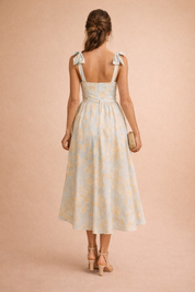Ruffle Maxi Dress for Women – Elegant Floral Wrap Occasion Dress – Mariana