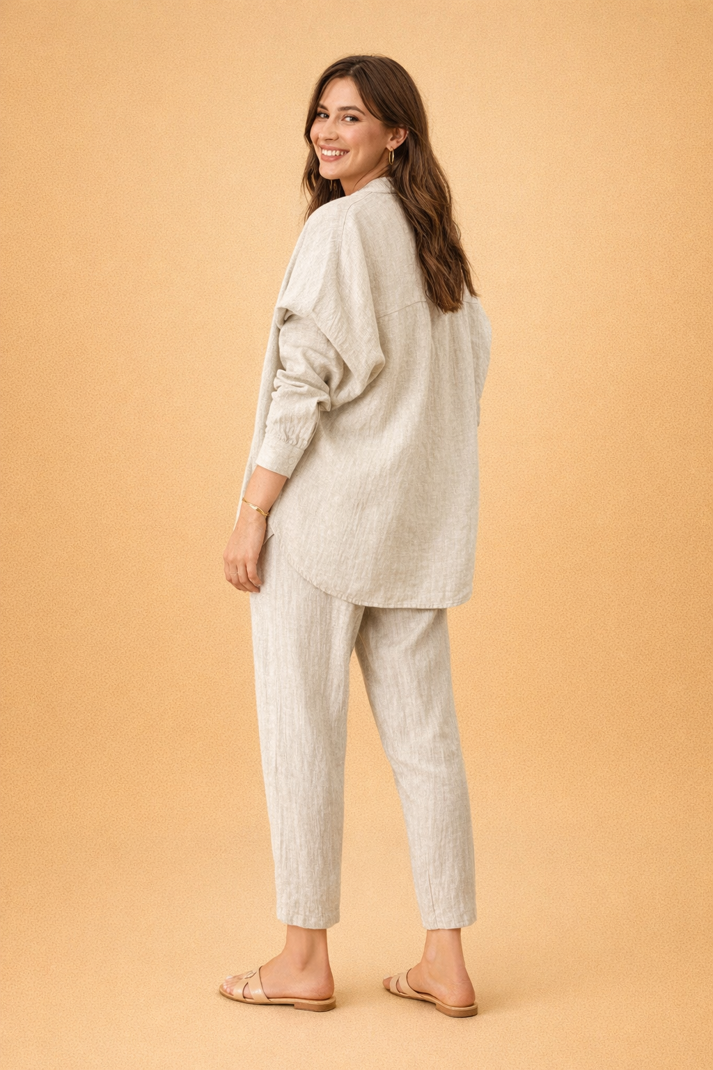 Blouse & Trouser Co-ord for Women – Button-Up Two-Piece Set – Amy