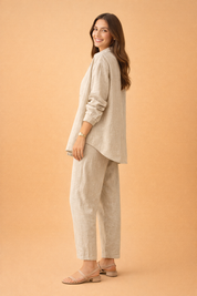 Blouse & Trouser Co-ord for Women – Button-Up Two-Piece Set – Amy