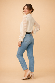 Turtleneck Top for Women – Soft Cotton Casual Jumper Top – Georgia
