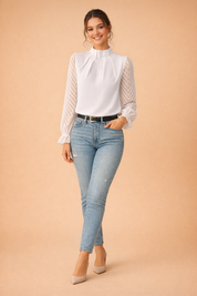 Turtleneck Top for Women – Soft Cotton Casual Jumper Top – Georgia