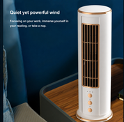 Bladeless Desk Cooling Fan with Remote – Quiet Oscillating Tower Fan