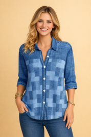 Checked Top for Women – Stylish Casual Everyday Top – Penelope
